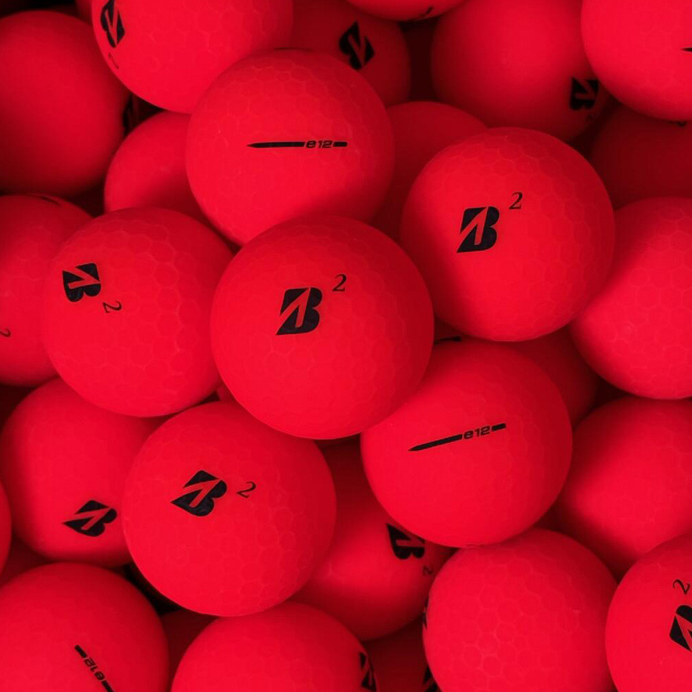 BRIDGESTONE 赤 Bridgestone e12 Contact Matte Red Bulk Golf Balls - Maple Hill Golf